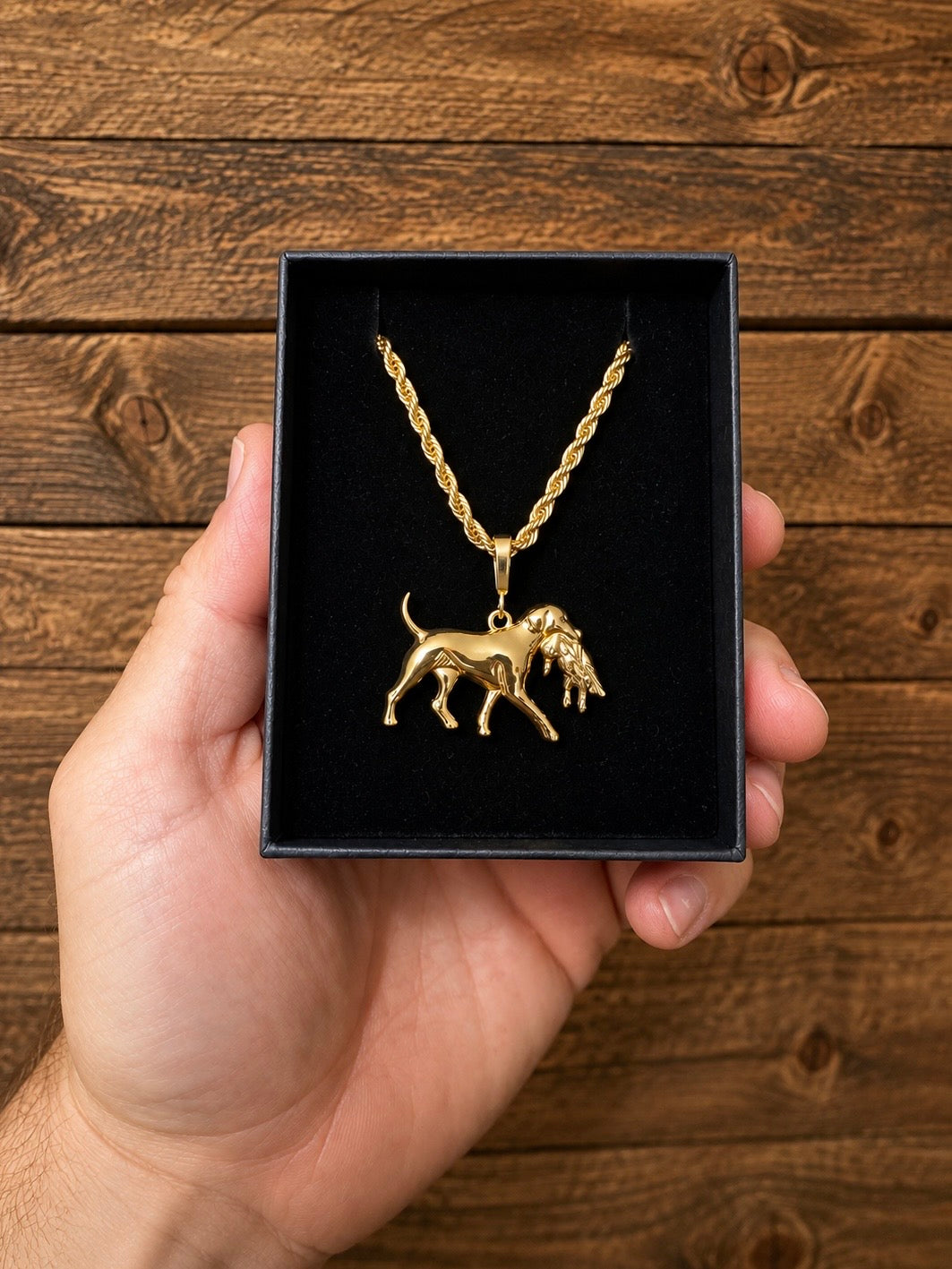 Gold Duck Dog Necklace