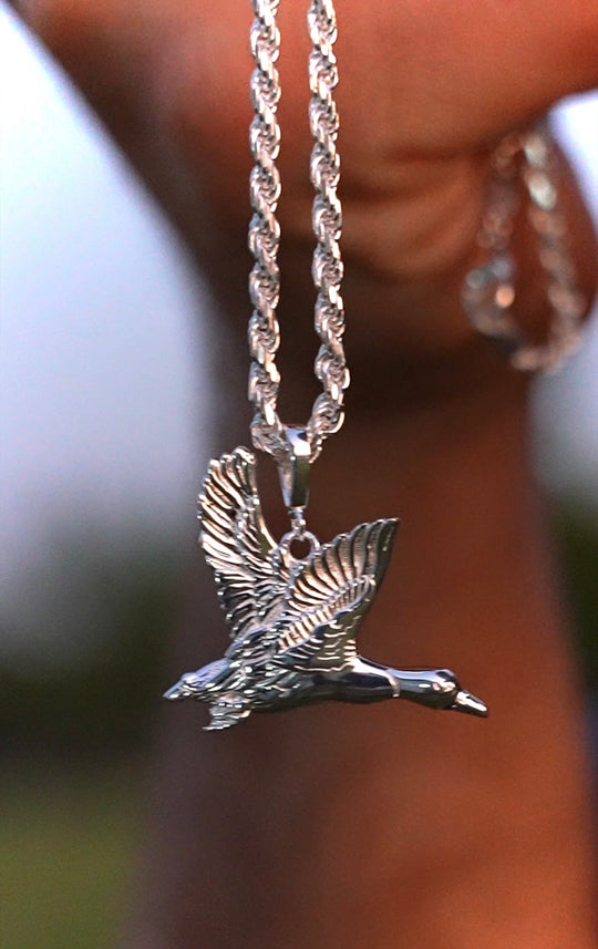 Silver Mallard Necklace