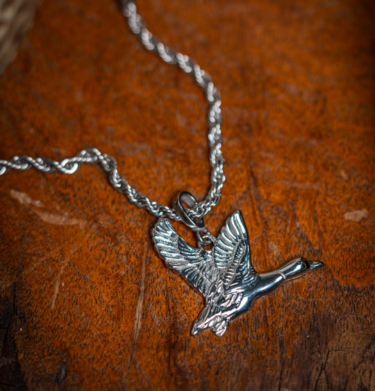 Stainless Mallard Necklace.