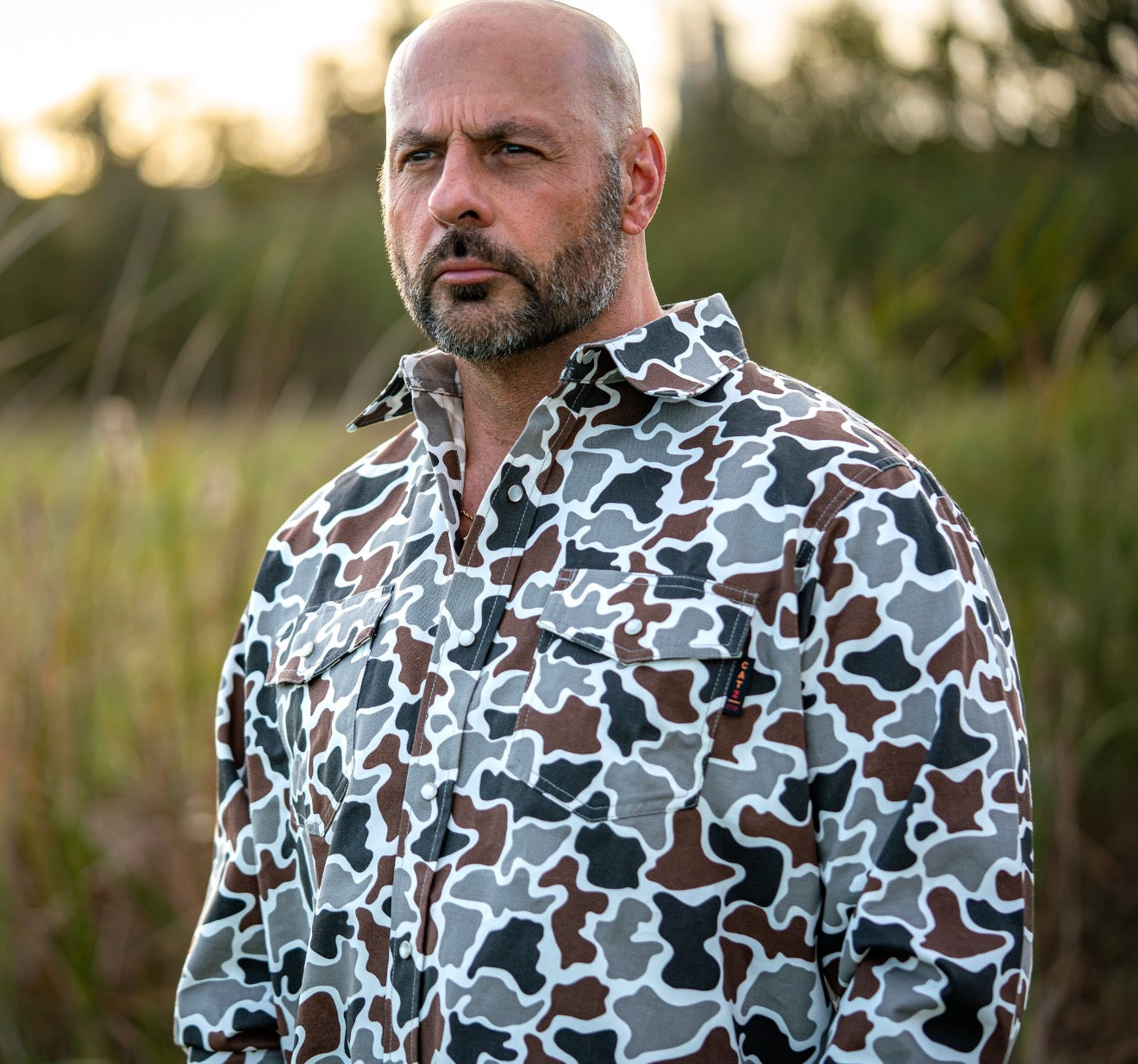Duck Camo Pearl Snap FR – TEXAS COAST WATERFOWL